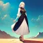 Placeholder: Ultra detailed fullbody Portrait in oil on canvas of a girl, background desert with atomic-bunker, extremely detailed digital painting, extremely detailed face,
