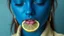 Placeholder: Blue face, lemon lips