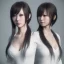 Placeholder: hitomi tanaka, full body, dress white, long black hair, vilage, realistic, intriacte detail, sci-fi fantasy style, volumetric lighting, particales,highly detailed,cinamatic, deep colours,8k