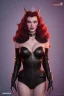 Placeholder: Veronica Lake as evil queen in black leather, busty, cleavage, curvy, angry, stern look. character design by cory loftis, fenghua zhong, ryohei hase, ismail inceoglu and ruan jia. unreal engine 5, artistic lighting, highly detailed, photorealistic, fantasy