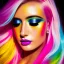 Placeholder: masterpiece, best quality, woman, sparkling eyes, fluorescent skin, colorful makeup, blond flutter hair, highly detailed body, sun light, 4K, RAW, depth of field, high contrast, realistic details, 24mm