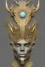 Placeholder: Aztec male African Egyptian alien, cracks in the voodoo head, wicked, eyes, crown, Elephant, 8k, finely detailed, photo realistic, tiger turquoise skull head gold dragon space alien snow skeleton gold hornytoad silver crown silver eyes