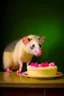 Placeholder: Opossum and birthday cake