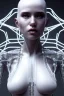 Placeholder: cyberpunk, white latex body, women, body portrai, open mouth, perfect skin, tron, cyborg , perfekt, real, dream, hr giger