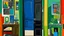 Placeholder: In Romare Bearden's work, a room with a door, window, and mirror serves as a metaphor for transition and reflection, inviting viewers to explore themes of memory, identity, and imagination.