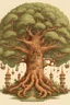 Placeholder: gigantic fantasy tree. Fantasy tree drawing. a tree with an diameter of an entire continent. World-Tree.