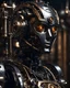 Placeholder: Mechanism classic robot,hyperrealism, masterpiece, expert, 8K, dramatic lighting, sharp focus, dark, black, steampunk