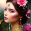 Placeholder: bright fairy, beautiful portrait, flowery landscape