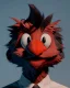 Placeholder: hybrid character, Elmo muppet head, man body, human arms and hands, Shirt and tie, concept art, smooth, unreal engine 5, god lights, ray tracing, RTX, lumen lighting, ultra detail, volumetric lighting, 3d, finely drawn, high definition, 4k.