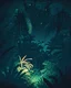 Placeholder: illustration of a jungle in the night from far away