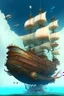 Placeholder: big flying ship medival looking like water ship spelljammer