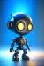 Placeholder: adorable cute chat robot with mouth piece, with short punk hair and real human eyes, its such a perfect day, motion blur, smoke, 8k, downlight, soft light, depth of field, photorealism, trending on art station, lotsa detail