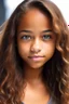 Placeholder: Mixed girl with light brown hair hazel eyes and straight hair