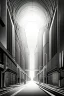 Placeholder: tunnel n the dark, environment, greyscale