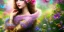 Placeholder: bright fairy, beautiful portrait, flowery landscape