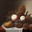 Placeholder: A realistic still life graphite drawing of pine cones like Pieter Claesz, Jan Jansz. from the Velde and Anthonie Leemans