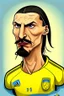 Placeholder: Zlatan Ibrahimovic Swedish soccer player ,cartoon 2d