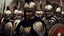 Placeholder: army of Roman legionnaire in black armor