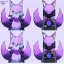 Placeholder: a fox fursona, furry, fursona, fursona reference sheet, high quality, 8k, fox tail, winged, fur, anthropomorphic, master quality, cyberpunk, backlighting, soft lights, black and purple color pallet