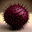 Placeholder: burgundy ball with major spikes