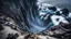 Placeholder: This mesmerizing ocean cliff scene captures the dramatic power and beauty of nature. Towering rugged cliffs stand majestically against the vast expanse of the ocean, where the water pours into a singular bottomless pit. The cliffs, with their sharp and jagged edges, create a stark contrast to the rough, flowing water, making the scene even more captivating. Sunlight pierces through the mist rising from the waterfalls, creating a magical, ethereal atmosphere