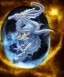 Placeholder: Celestial dragon hatching from the moon