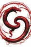 Placeholder: ouroboros made of red ink