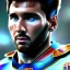 Placeholder: full portrai of perfect face lionel messi robot,perfect angle, high detail, volumetric lighting, tiny features, intricate detail,volumetric clouds