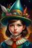 Placeholder: mini-style, painted miniature of a cute and beautiful girl magician, detailed face, fantasy game, character design, intricate, high detail, clear focus, photorealistic art, Catherine Welz Stein, elegant, 8k, oil on canvas, beautiful, imperial colors, colorful. ultra detailed, crisp quality, very cute, Thomas Kinkade