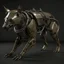 Placeholder: quadruped creature with harness scifi