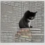 Placeholder: communist kitty reading Wittgenstein in brutalist style