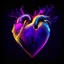 Placeholder: iridescent cloth electric heart