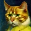 Placeholder: Portrait of a cat by Van Gogh