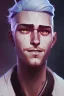 Placeholder: portrait,beautiful white man, smiling, shor hair, post-apocalyptic in a cyberpunk city, realistic, intriacte detail, sci-fi fantasy style, volumetric lighting, particales,highly detailed,cinamatic, deep colours,8k