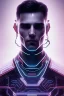 Placeholder: cyberpunk, head, men, portrai, tron