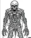 Placeholder: create a 2d black outline, "full body scary psycho monster death coloring book for adults", coloring page, low details design, black contour, coloring page design, coloring page for adults,horror background, black contour and white space beetween contour, same contour,sketch style, horror style, creepy style, minimalist, halloween background,simple, white background