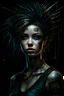 Placeholder: Dark gritty dirty rough tattered portrait of a punk goth with a quirky personality, dreadocks, motifs of reflection and perfection, horror, dystopian, ruin, post apocalyptic, devastation, intricate stunning, dramatic colors, detailed background, highly detailed picture of a woman, art by Jeremy Mann and Tsutomu Nihei and Bella Kotak