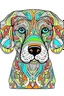 Placeholder: Colored Dog for coloring book cover