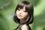 Placeholder: in a lush true-to-life tropical jungle, extreme close-up face portrait of luxury and beautiful fashion and dreamlike japan girl as anime character, au naturel, modern, realistic shaded perfect face, charming smile, young, cute, adorable, detailed eyes, random coloured hair and eyes, backlight, illustration, hyperdetailed, uhd, hires, 8k, realistic, symmetrical, octane render, volumetric lighting, volumetric clouds, 35mm, centered perspective view, vivacity colors, art by sam curry