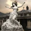 Placeholder: After "Bacchante" by Albert-Ernest Carrier-Belleuse, 1863. Musee d'Orsay, Paris Model: insane god/deiced art over a volcano