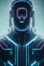 Placeholder: cyberpunk, head, men, portrai, tron