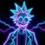 Placeholder: Holographic Vaporwave Glitch, 3D, light line art, hologram Rick Sanchez