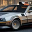 Placeholder: White marble statue delorean, full body, full of details, realistic, Rome sculpture style,bokeh, hight definition, 8k, symmetric face, perfect eyes