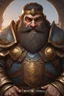 Placeholder: dnd character art of dwarf paladin, short and stocky, high resolution cgi, 4k, unreal engine 6, high detail, cinematic, concept art, thematic background, well framed