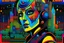 Placeholder: ALBUM COVER - DETROIT TECHNO RAVER IN THE STYLE OF EILEEN AGAR 8BIT