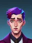 Placeholder: Portrait of a 30 year old strange gay wizard like Mary Poppins