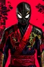 Placeholder: Spider-Man in black and red kimono