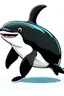 Placeholder: cartoon orca standing