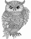 Placeholder: Owl, coloring page , full body (((((white background))))), only use an outline., real style, line art, white color, clean line art, white background, Sketch style