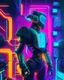 Placeholder: The image of neon style, with the presence of a powerful robot and neural circuits full of fascination, creates a space that showcases the advancement of artificial intelligence. The combination of neon colors and AI elements conveys a sense of energy and power that is displayed clearly